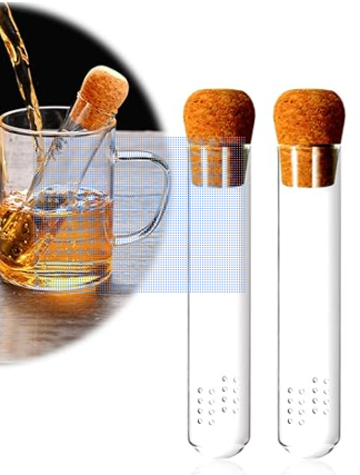 A NEW WAY To Get The Best Out Of Your Tea! Glass Tea Infuser with an organic Cork Top